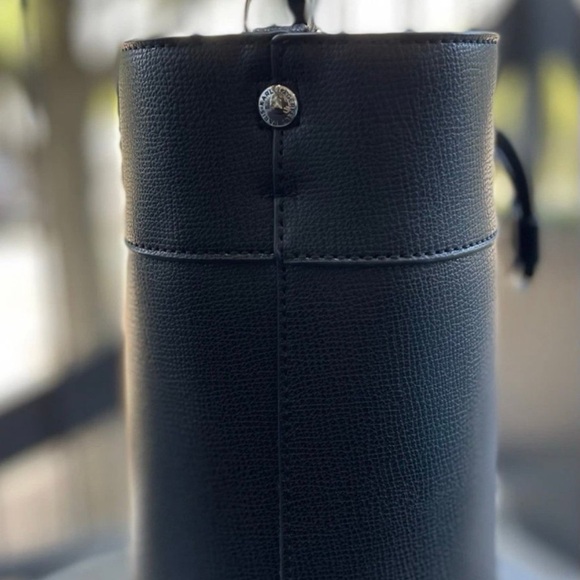 Karl Lagerfeld Black Drawstring Bucket Crossbody Bag - Picture 3 of 7